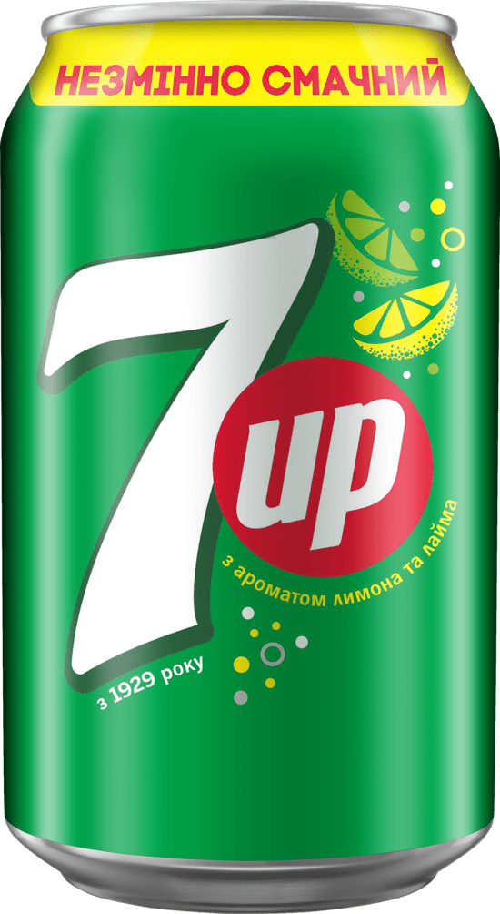 Вода солодка 7UP, 0,33 л